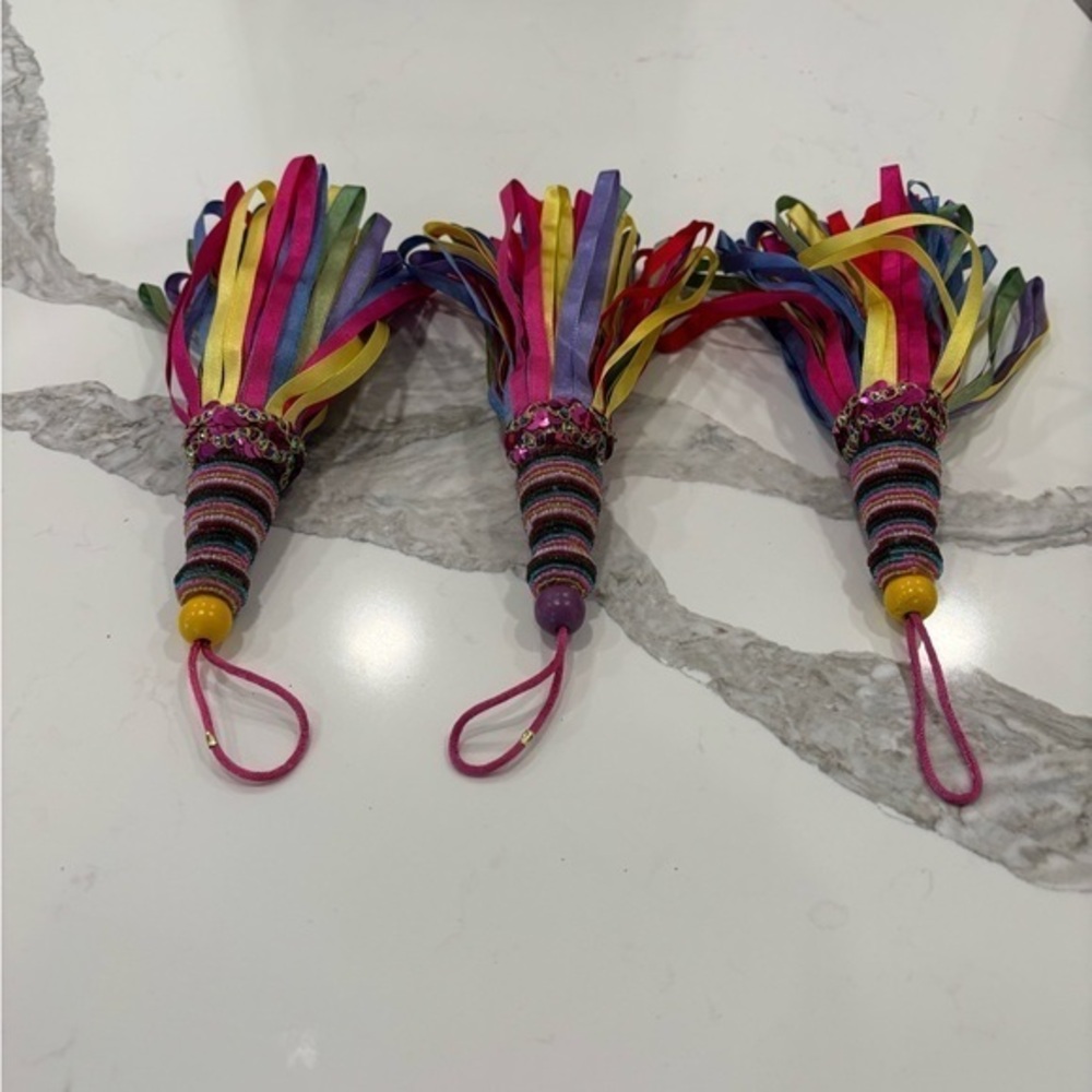 Multicolor tassel tiebacks with beaded‎ top beautiful - Picture 2 of 3
